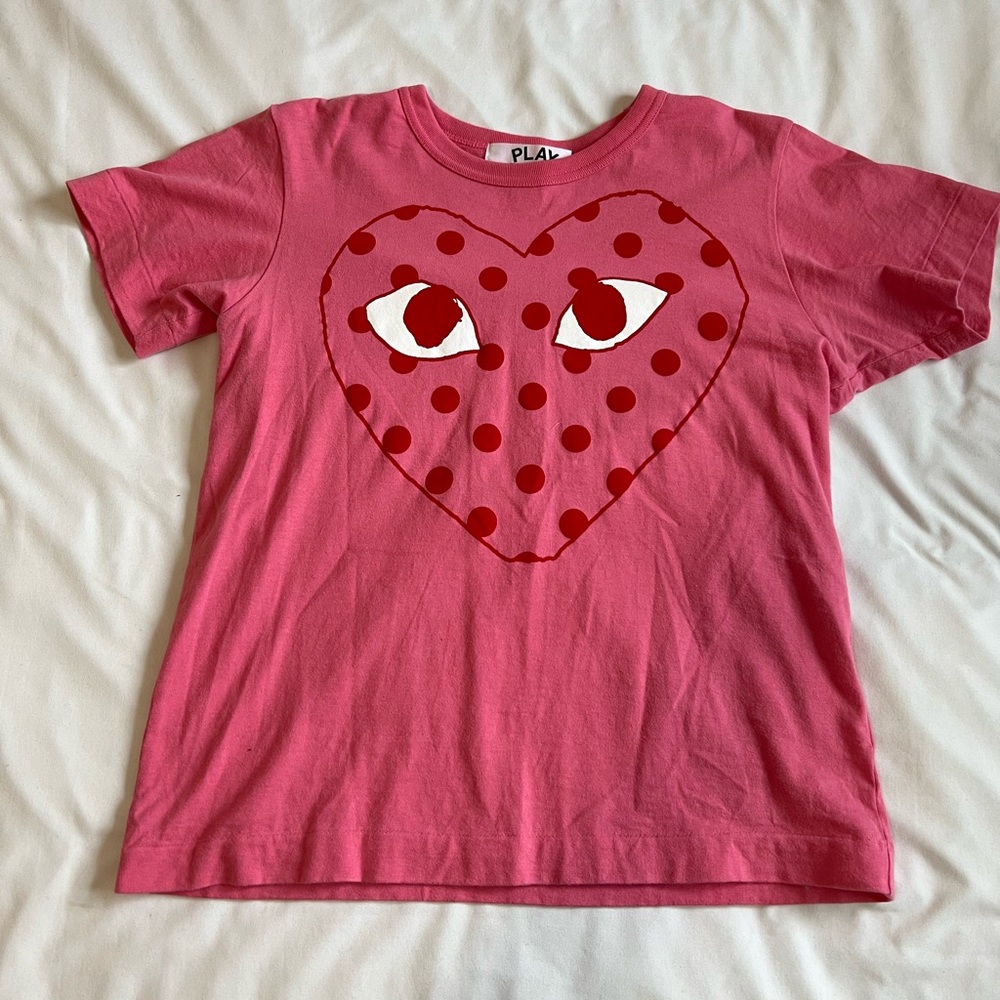 Comme des Garcons Play Pink Heart T-Shirt